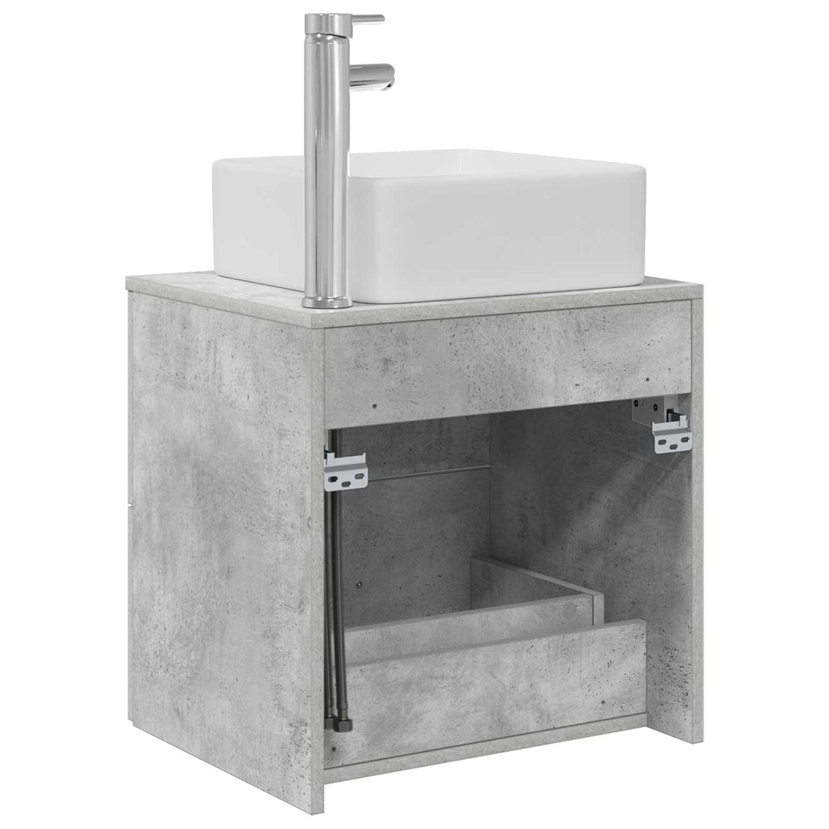 Umivaonik s policom Betonska siva 49,5 x 41 x 63 cm