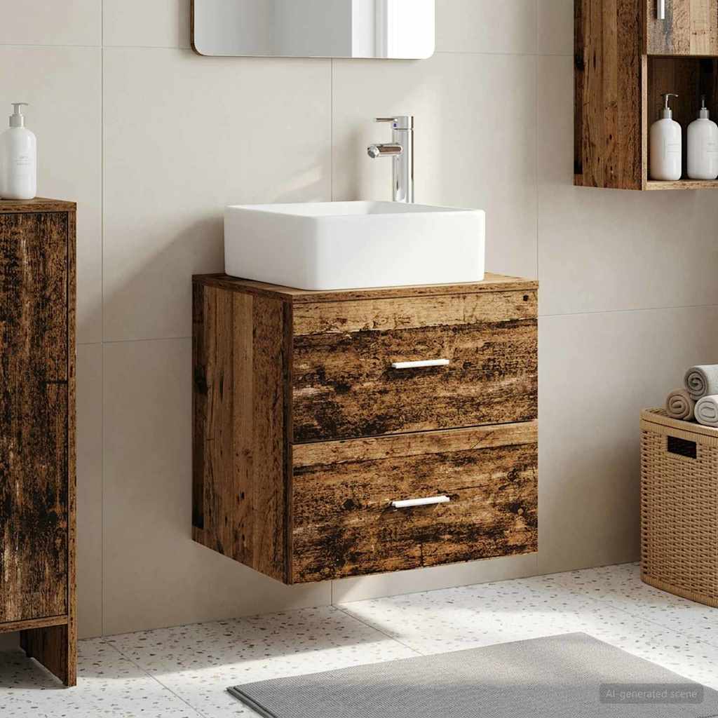 Umivaonik s policom Staro drvo 49,5 x 41 x 63 cm