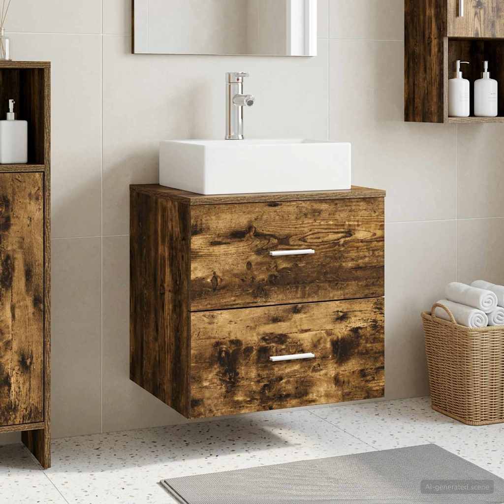 Umivaonik s policom Dimljeni hrast 49,5 x 41 x 62,5 cm