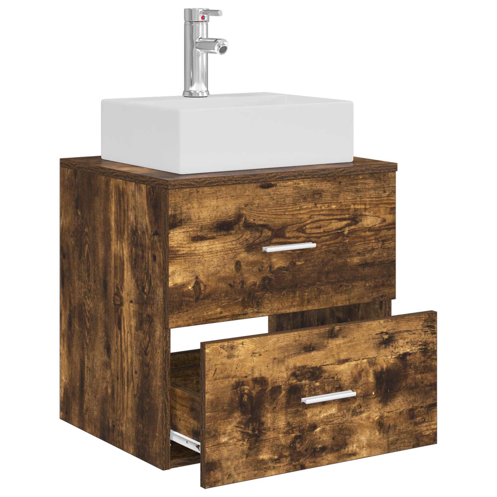 Umivaonik s policom Dimljeni hrast 49,5 x 41 x 62,5 cm