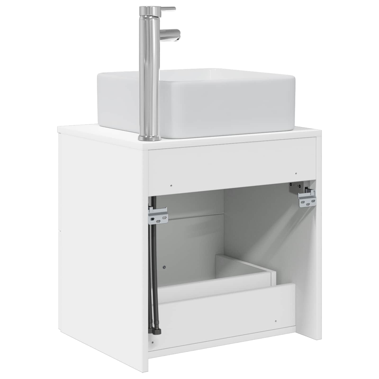 Umivaonik s policom Bijela 53 x 34,5 x 63 cm Konstruirano drvo