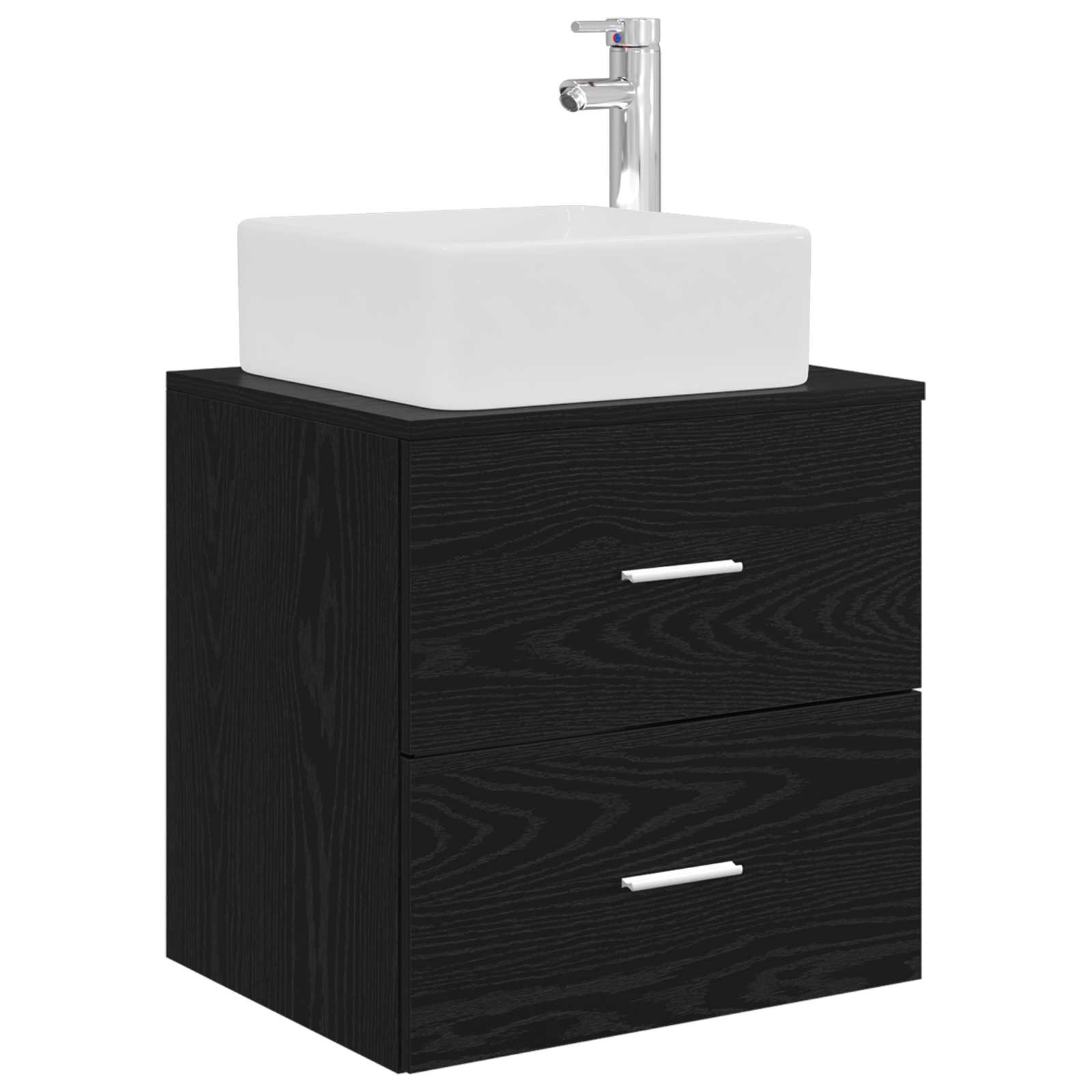 Umivaonik s policom Crni hrast 53 x 34,5 x 63 cm