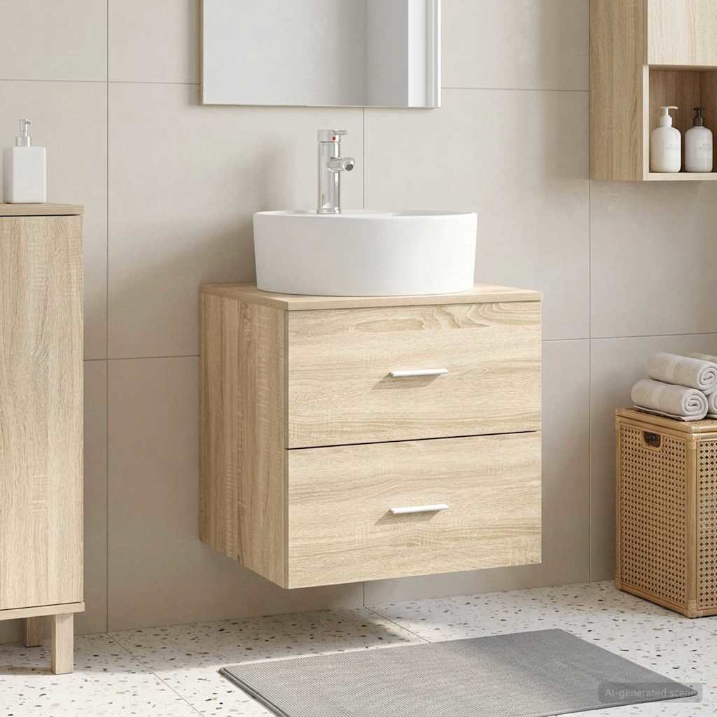 Umivaonik s policom Hrast sonoma 49,5 x 44,5 x 65 cm