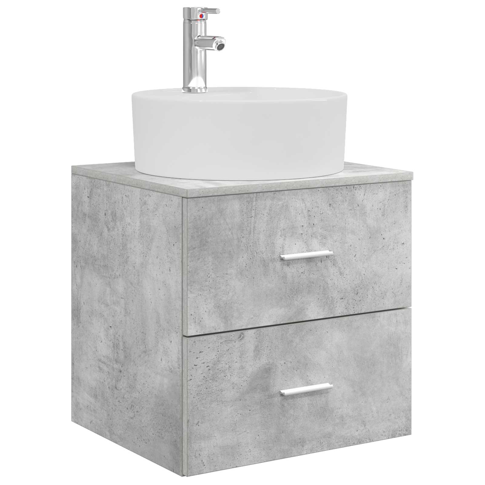 Umivaonik s policom Betonska siva 49,5 x 44,5 x 65 cm