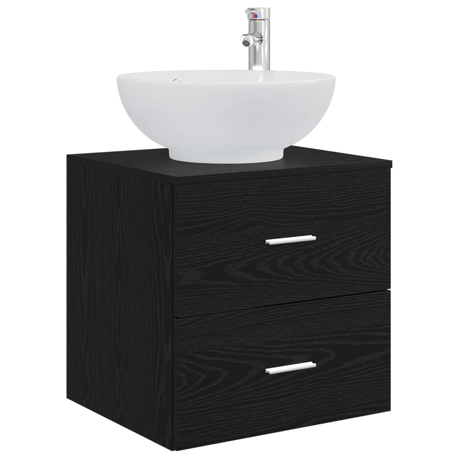 Umivaonik s policom Crni hrast 49,5 x 44,5 x 66,5 cm