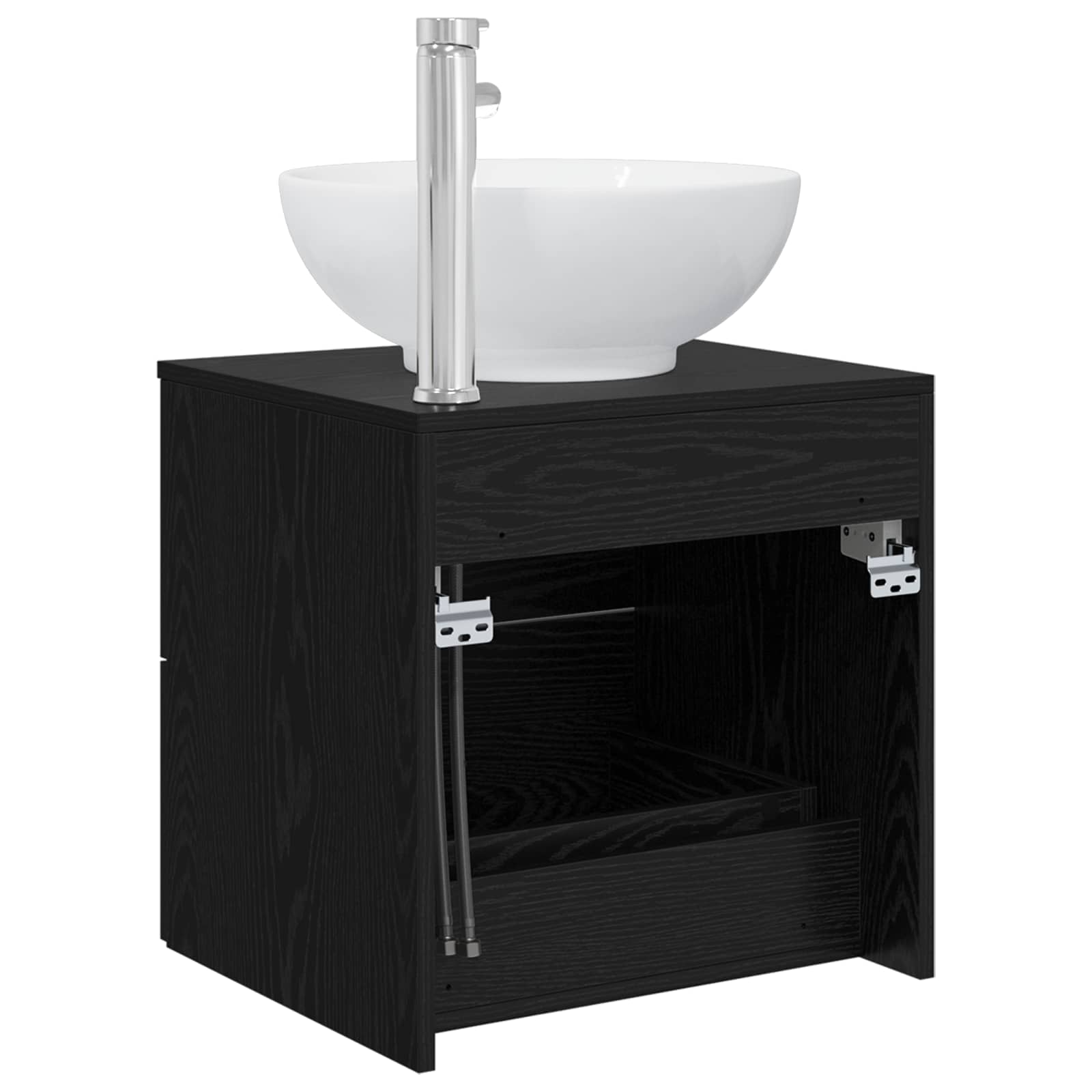 Umivaonik s policom Crni hrast 49,5 x 44,5 x 66,5 cm
