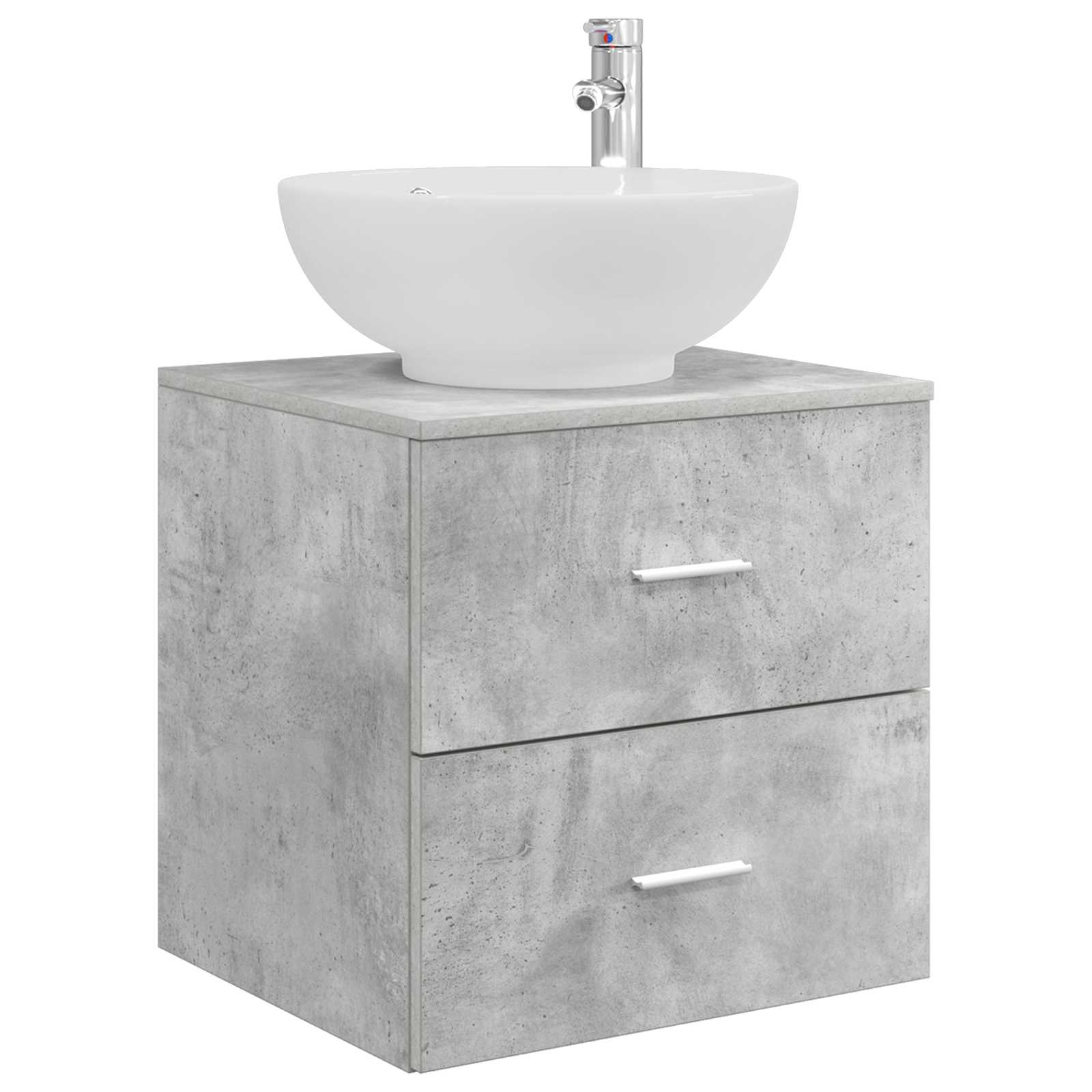 Umivaonik s policom Betonska siva 49,5 x 44,5 x 66,5 cm