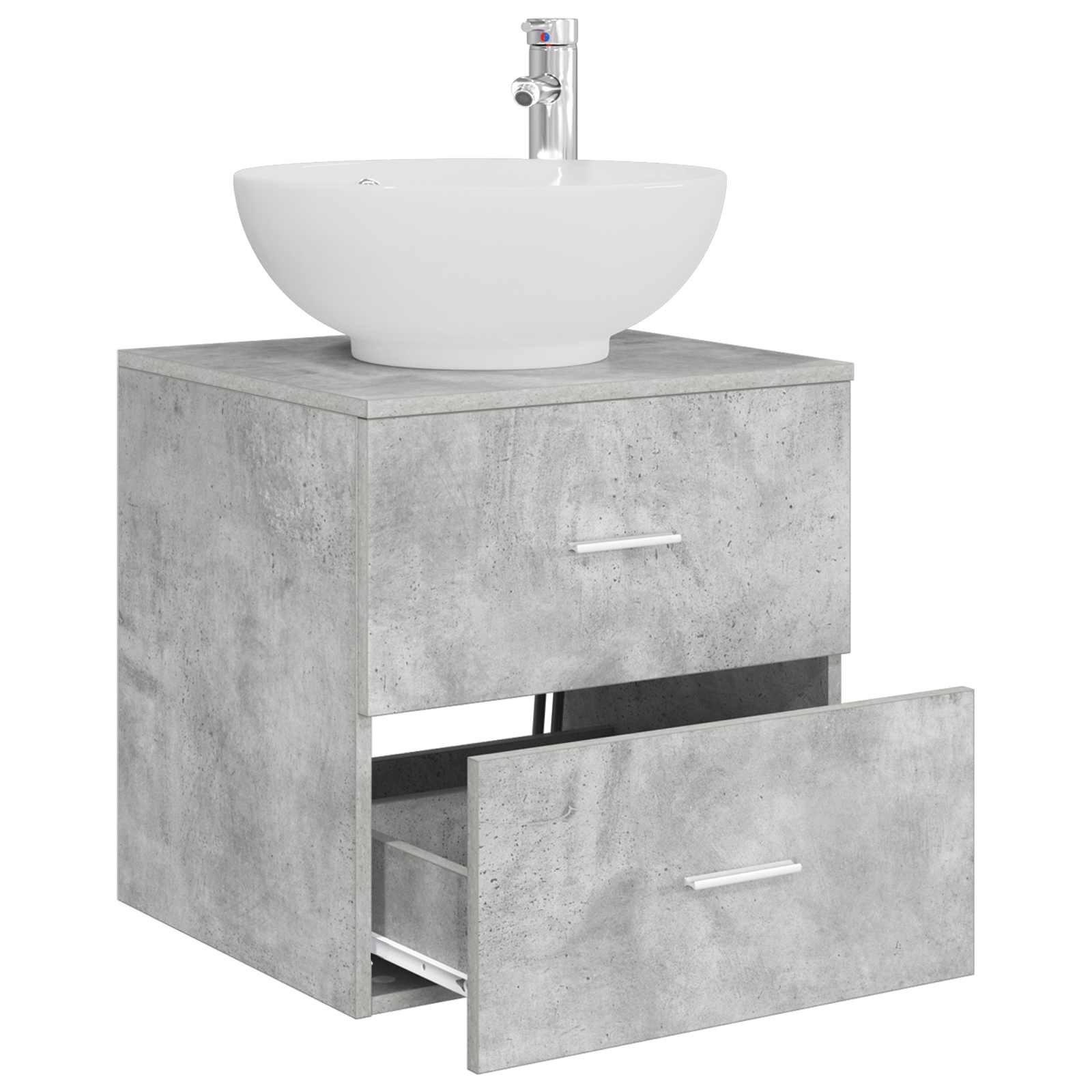 Umivaonik s policom Betonska siva 49,5 x 44,5 x 66,5 cm