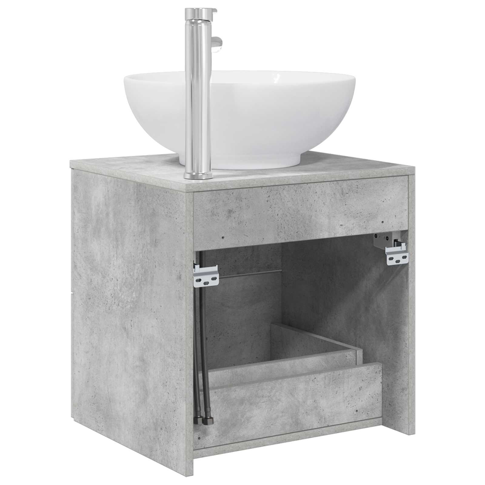 Umivaonik s policom Betonska siva 49,5 x 44,5 x 66,5 cm