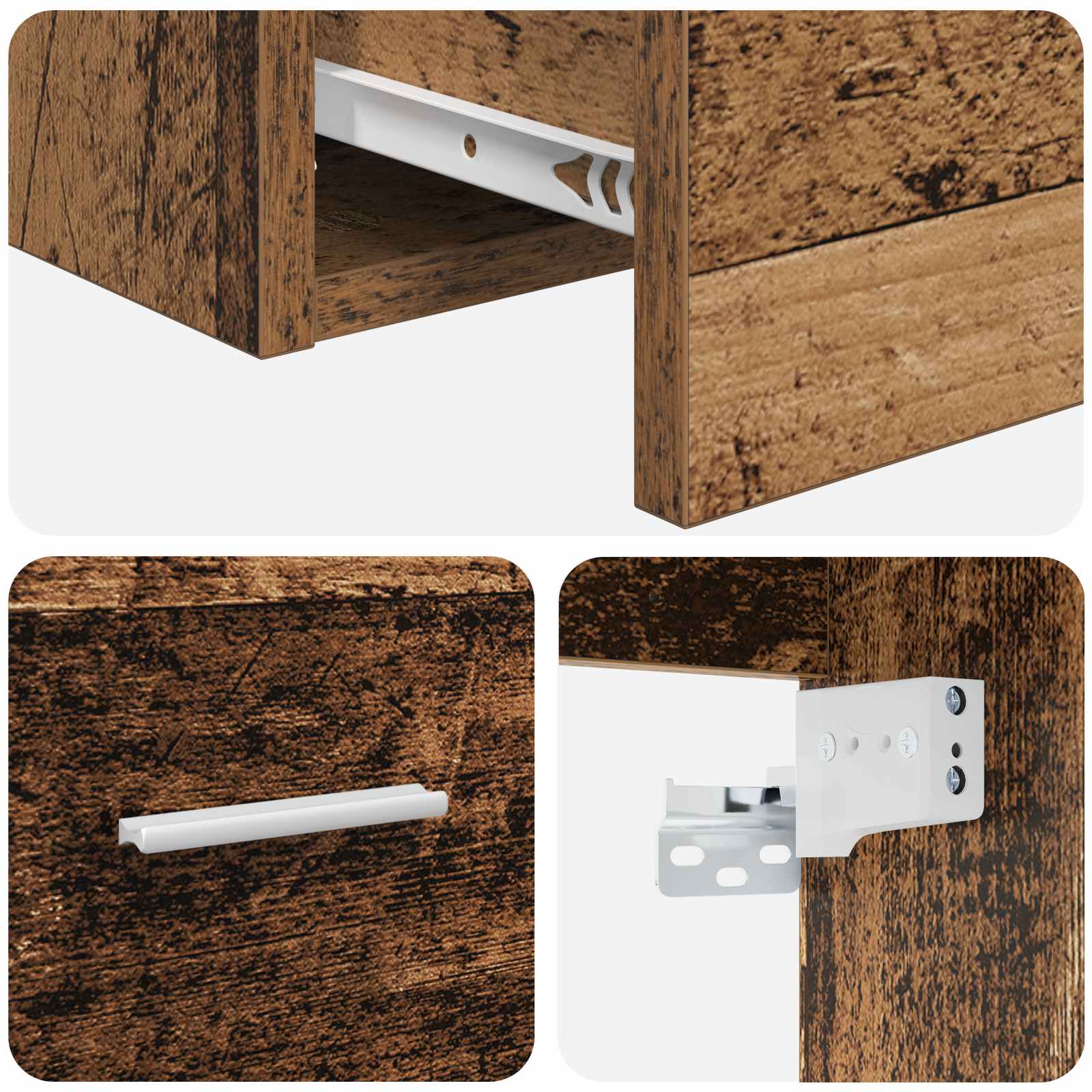 Umivaonik s policom Staro drvo 49,5 x 44,5 x 66,5 cm