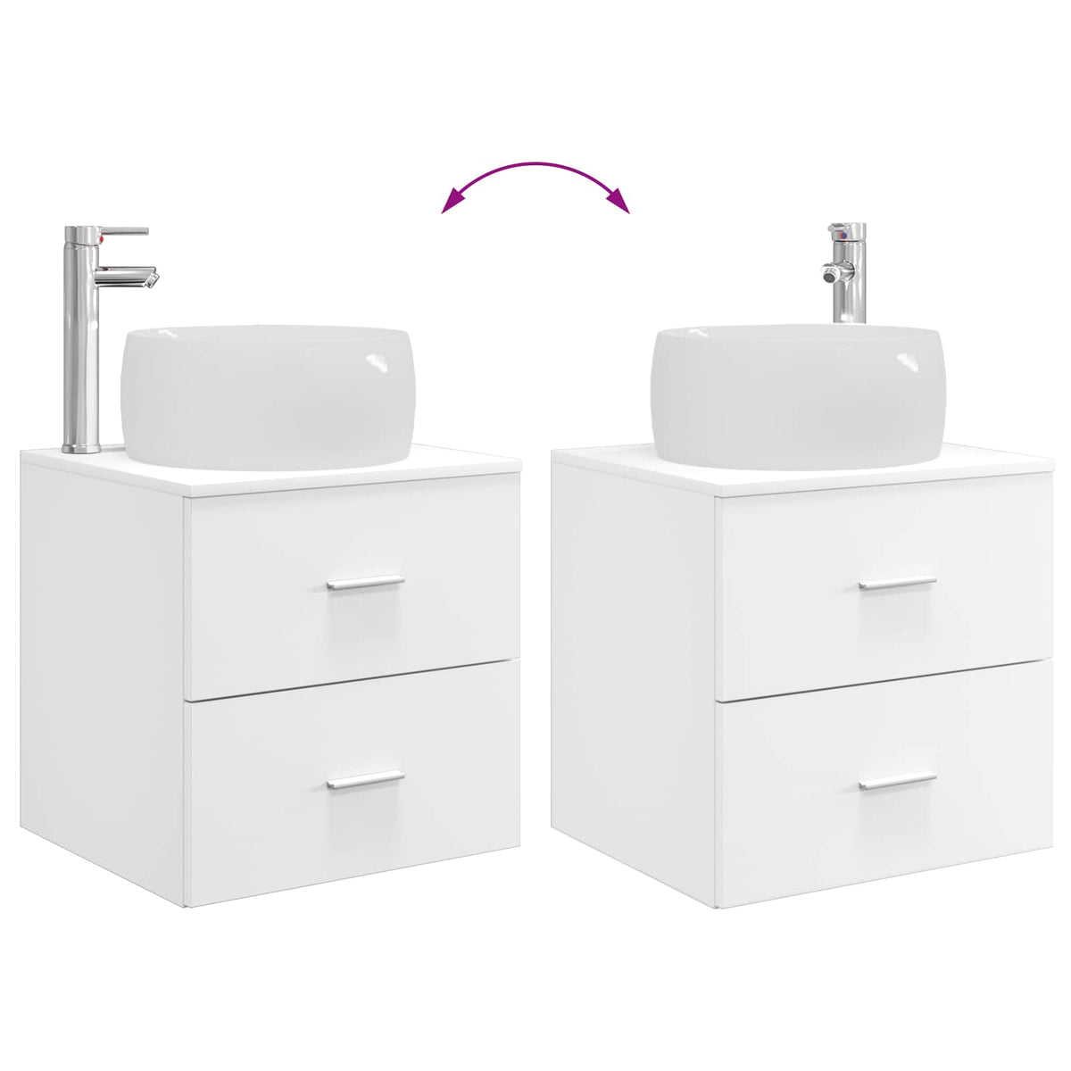 Umivaonik s policom Bijela 49,5 x 44,5 x 66 cm