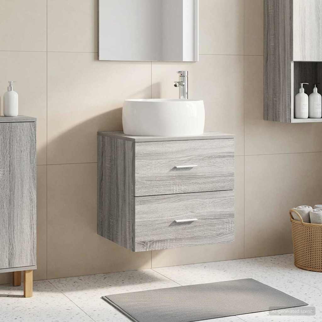 Umivaonik s policom Siva Sonoma 49,5 x 44,5 x 66 cm