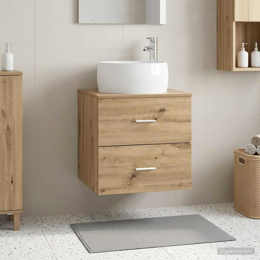 Umivaonik s policom Hrast artisan 49,5 x 44,5 x 66 cm