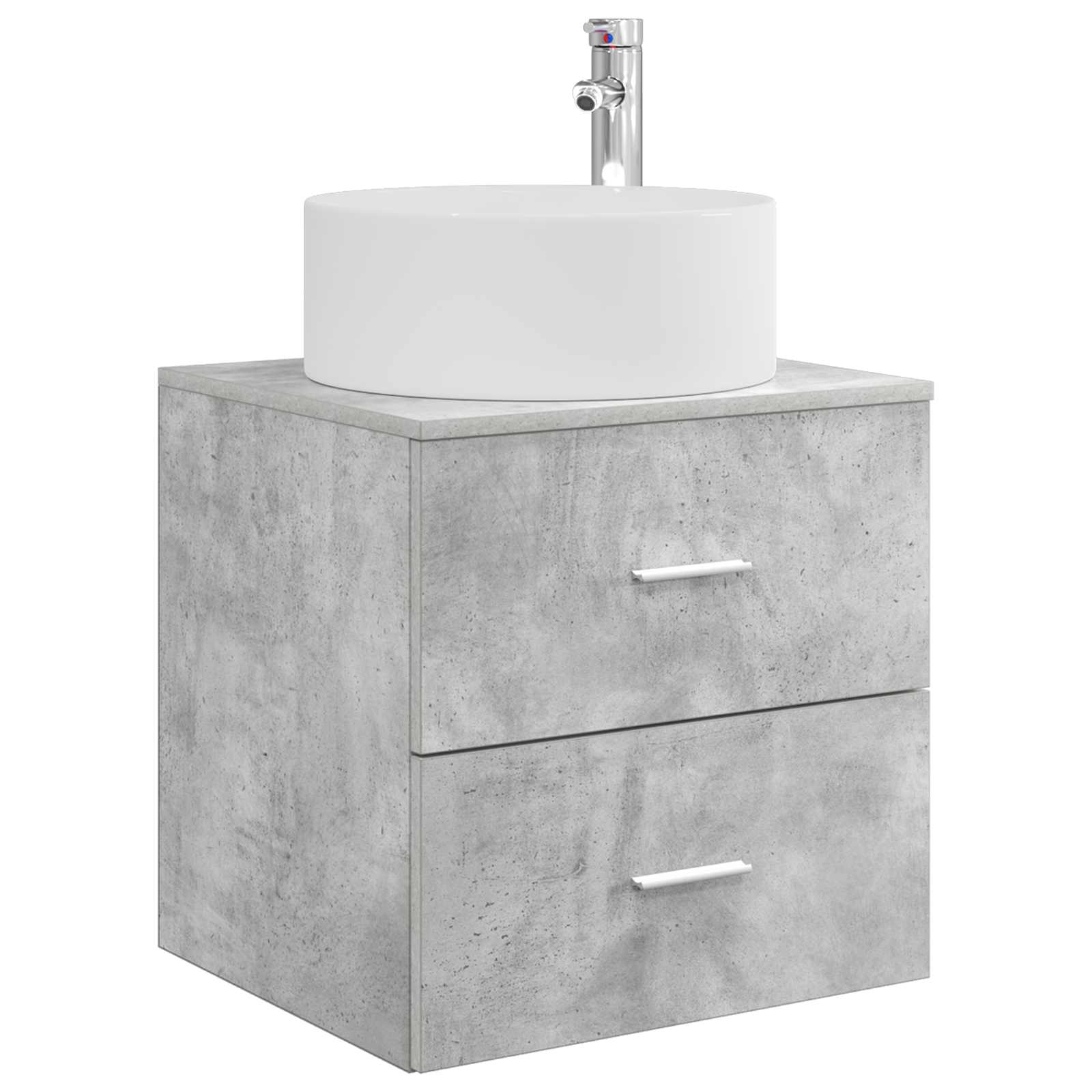 Umivaonik s policom Betonska siva 49,5 x 44,5 x 65,5 cm