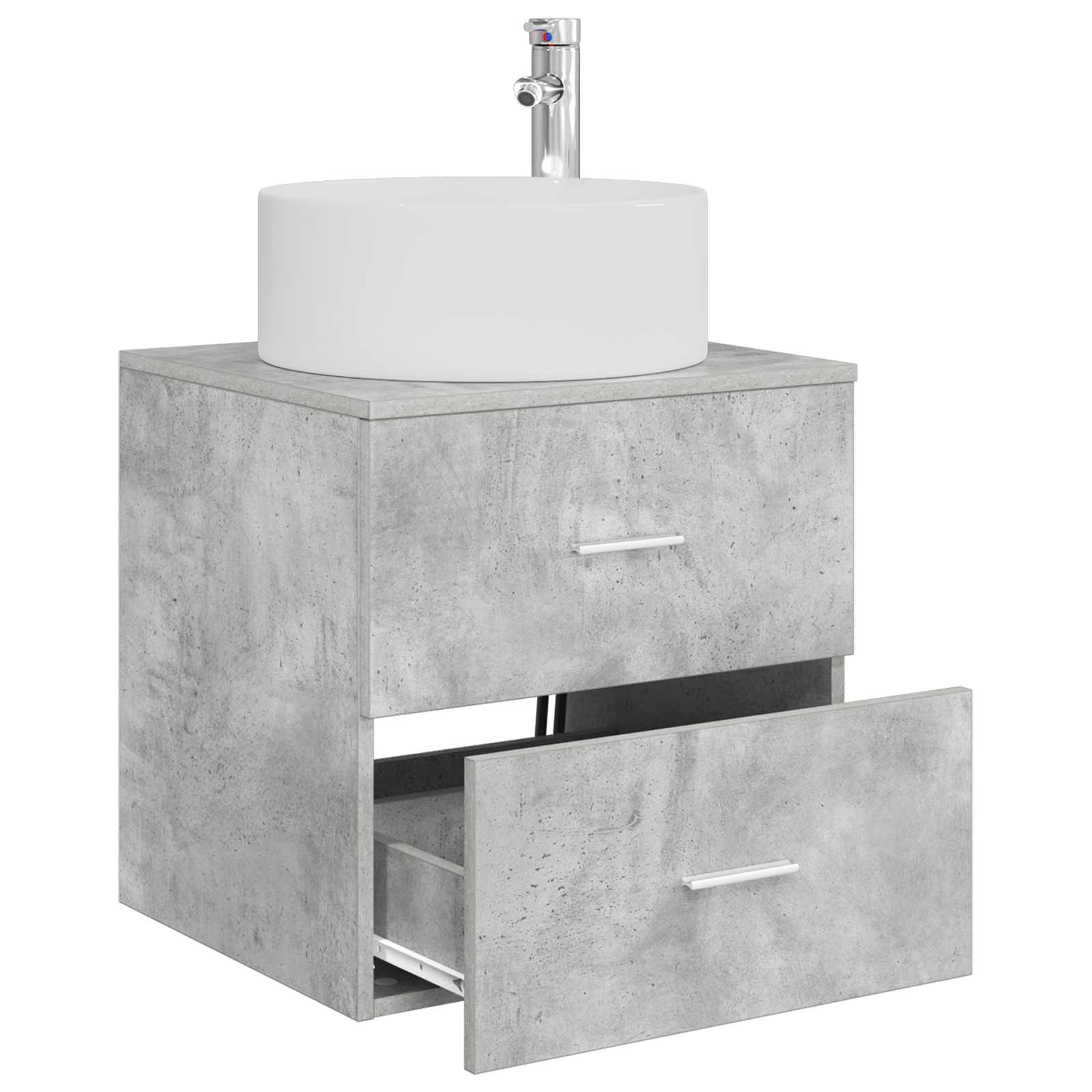 Umivaonik s policom Betonska siva 49,5 x 44,5 x 65,5 cm