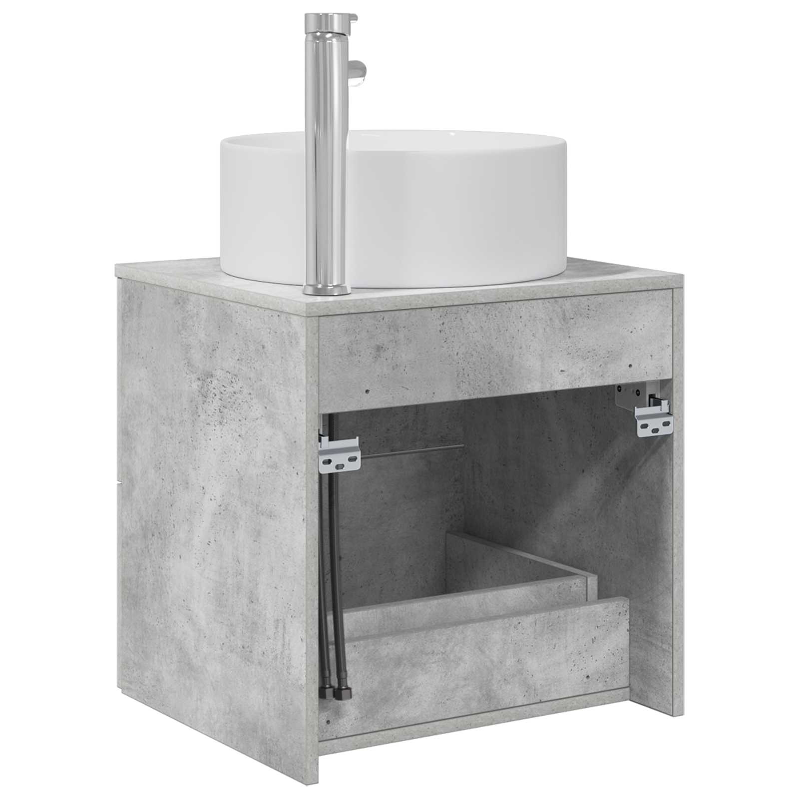 Umivaonik s policom Betonska siva 49,5 x 44,5 x 65,5 cm