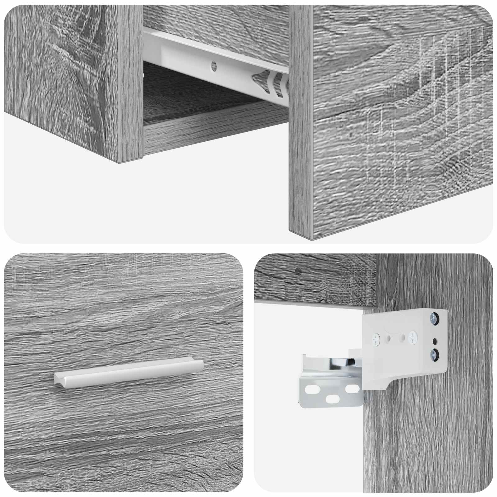 Umivaonik s policom Siva Sonoma 49,5 x 44,5 x 65,5 cm