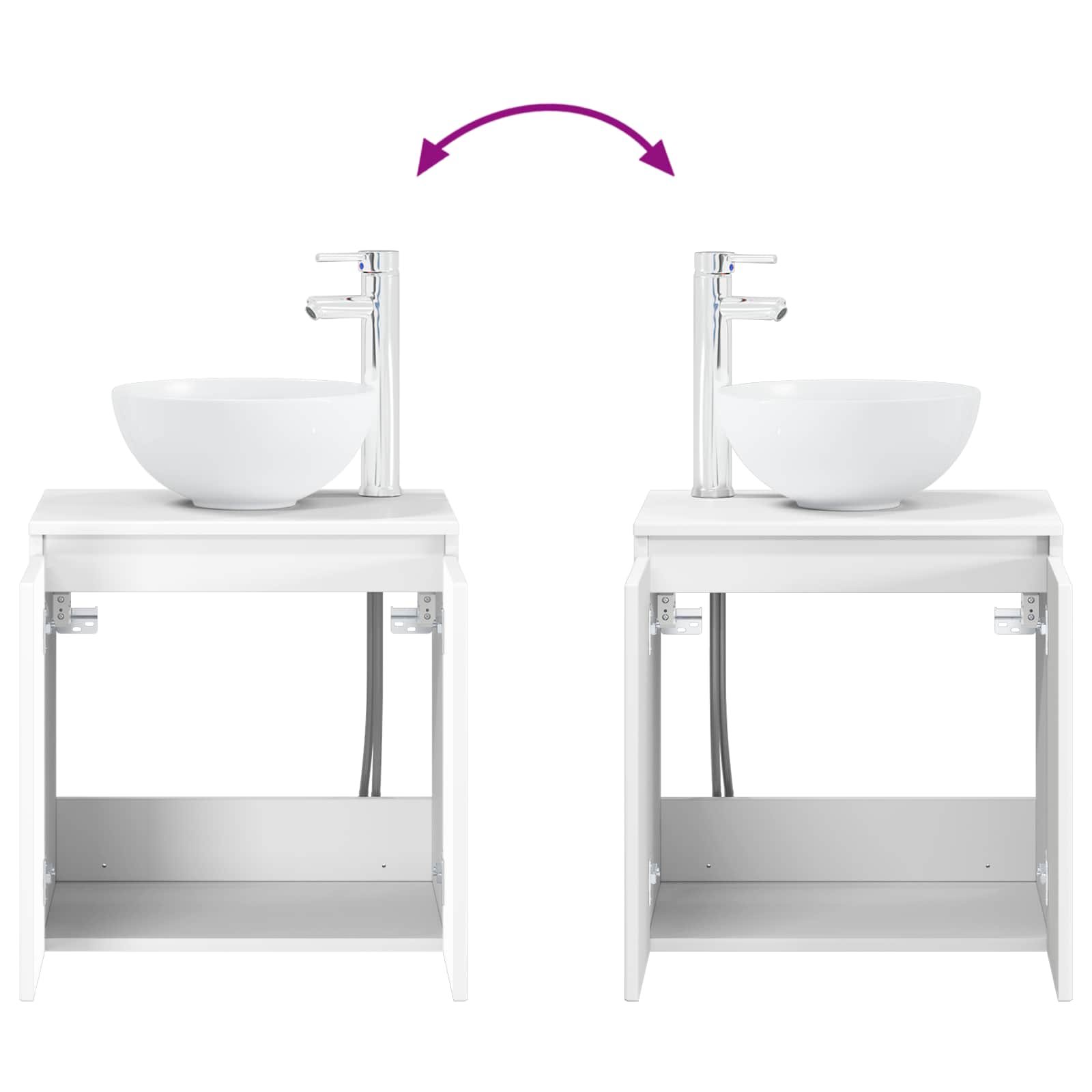 Umivaonik s policom Bijela 49,5 x 41 x 64,5 cm