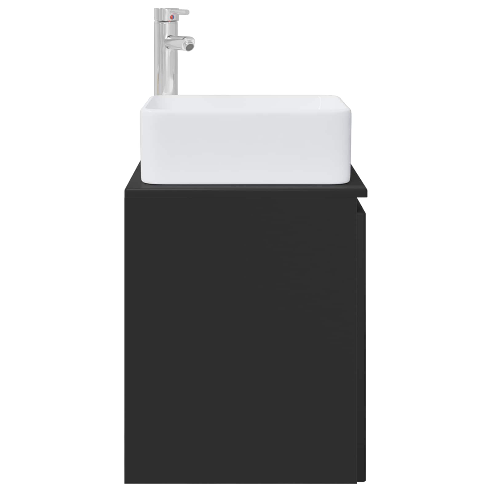 Umivaonik s policom Crna 49,5 x 41 x 63 cm Konstruirano drvo