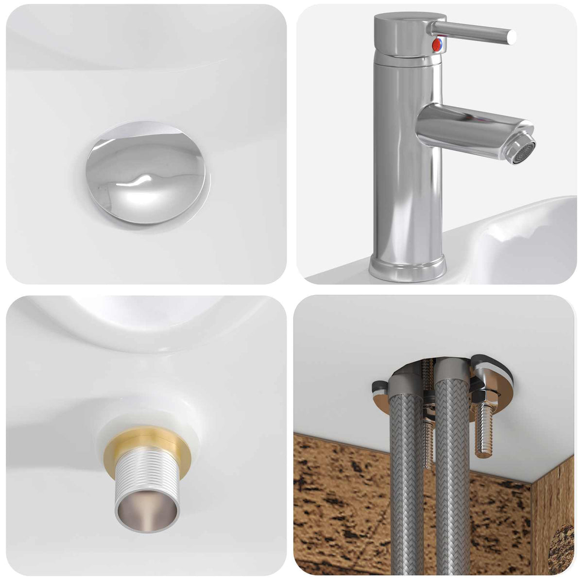 Umivaonik s policom Staro drvo 49,5 x 41 x 62,5 cm