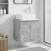 Umivaonik s policom Betonska siva 53 x 35 x 63 cm