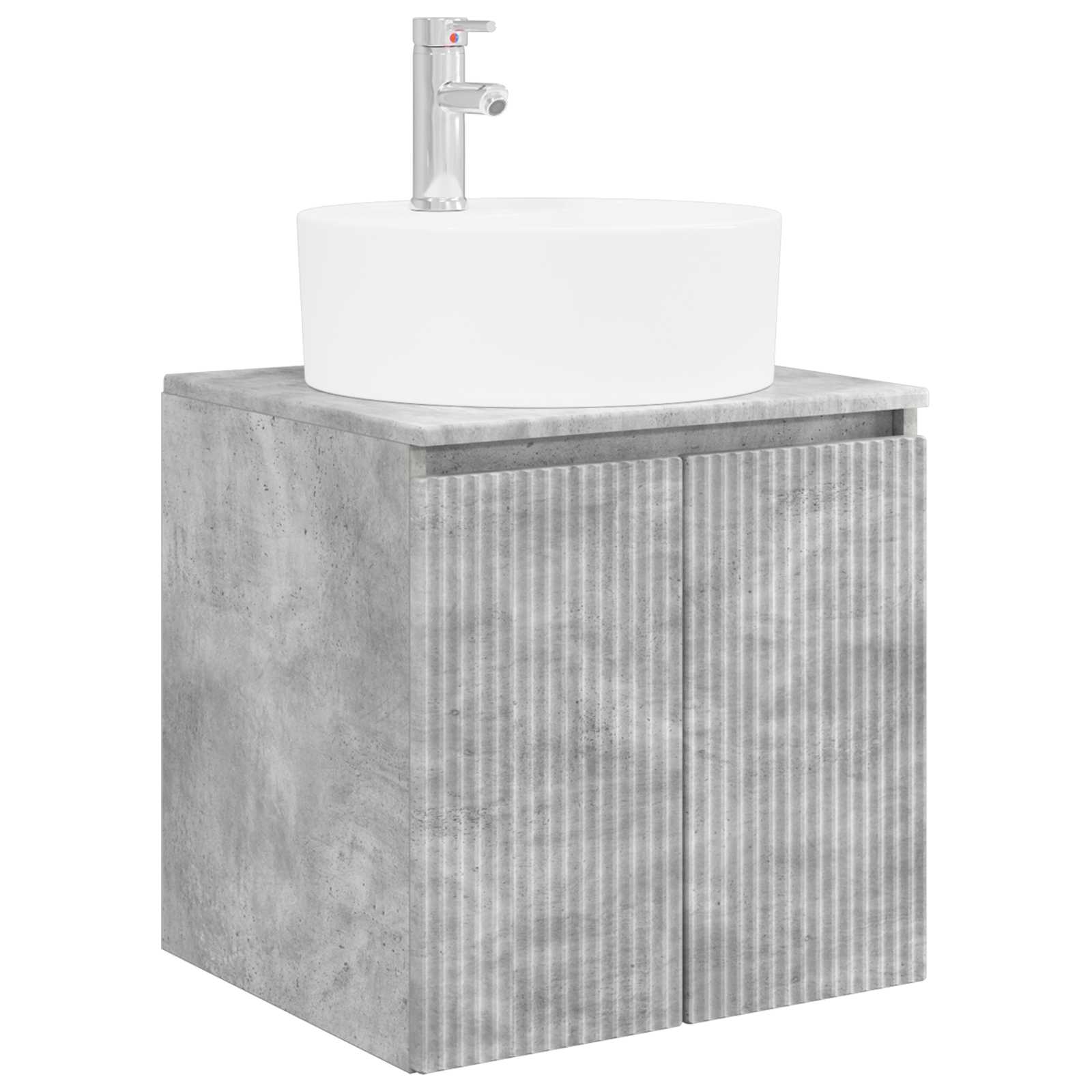 Umivaonik s policom Betonska siva 49,5 x 44,5 x 65 cm