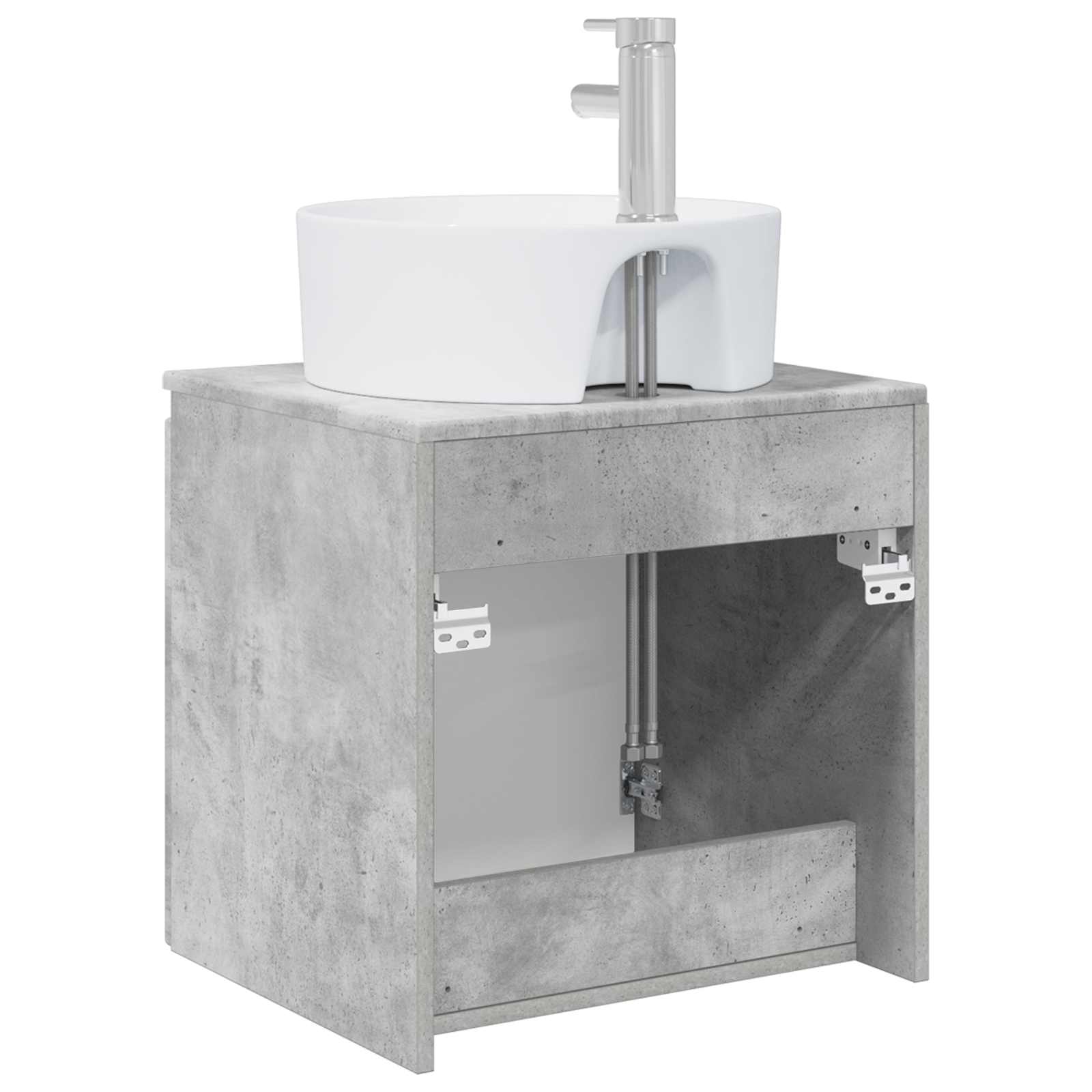 Umivaonik s policom Betonska siva 49,5 x 44,5 x 65 cm