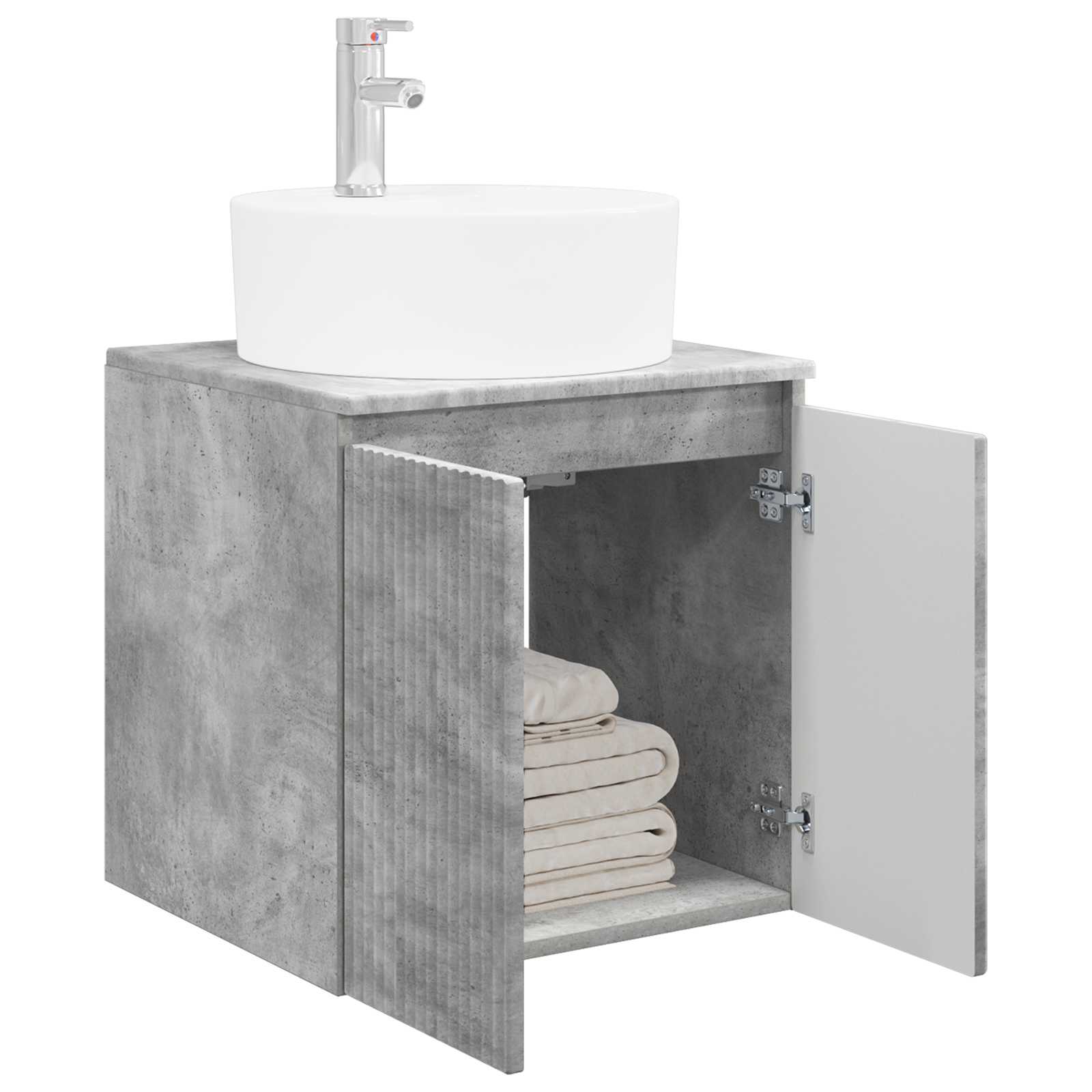 Umivaonik s policom Betonska siva 49,5 x 44,5 x 65 cm