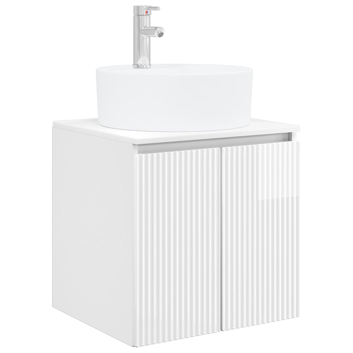 Umivaonik s policom Bijela visokog sjaja 49,5 x 44,5 x 65 cm