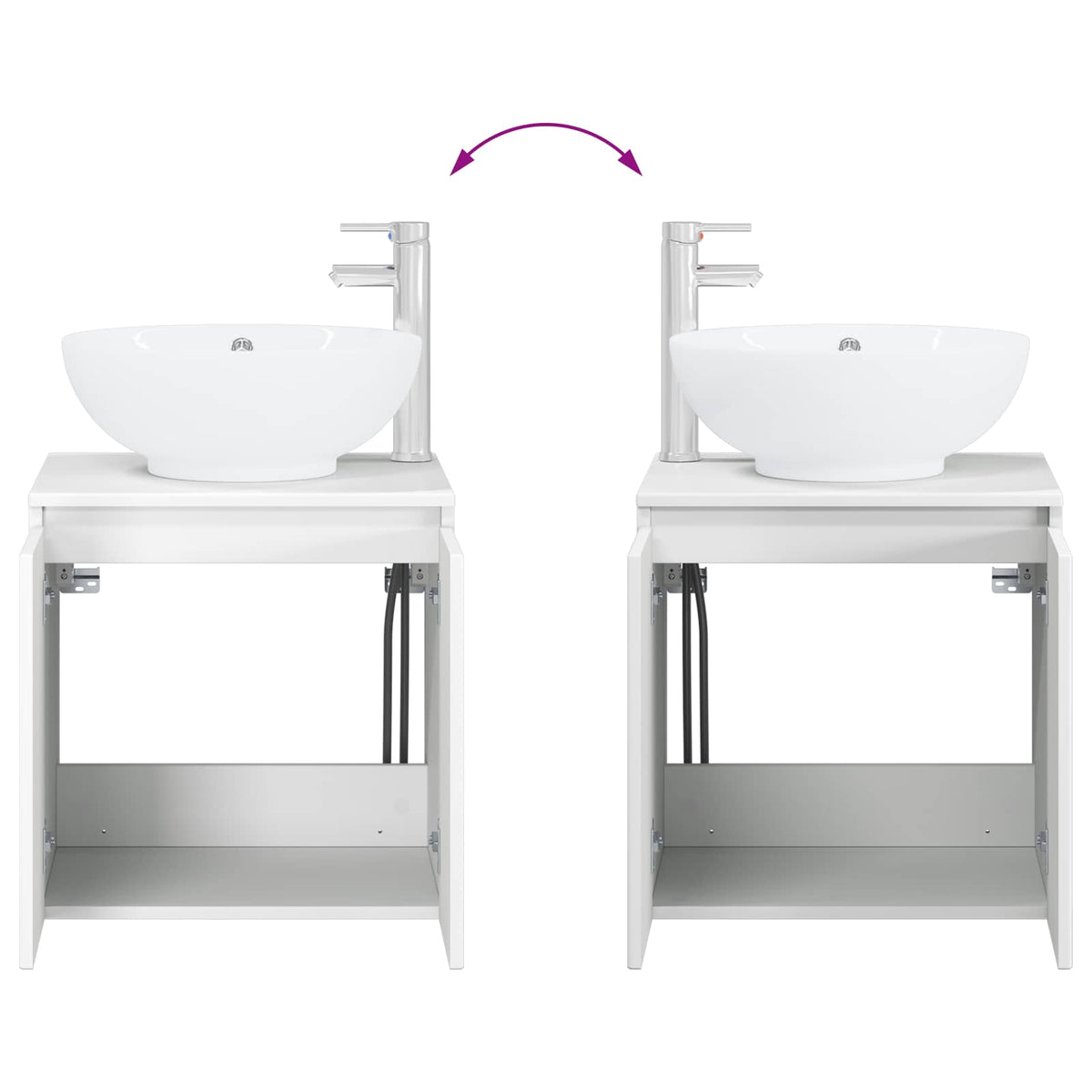 Umivaonik s policom Bijela 49,5 x 44,5 x 65 cm