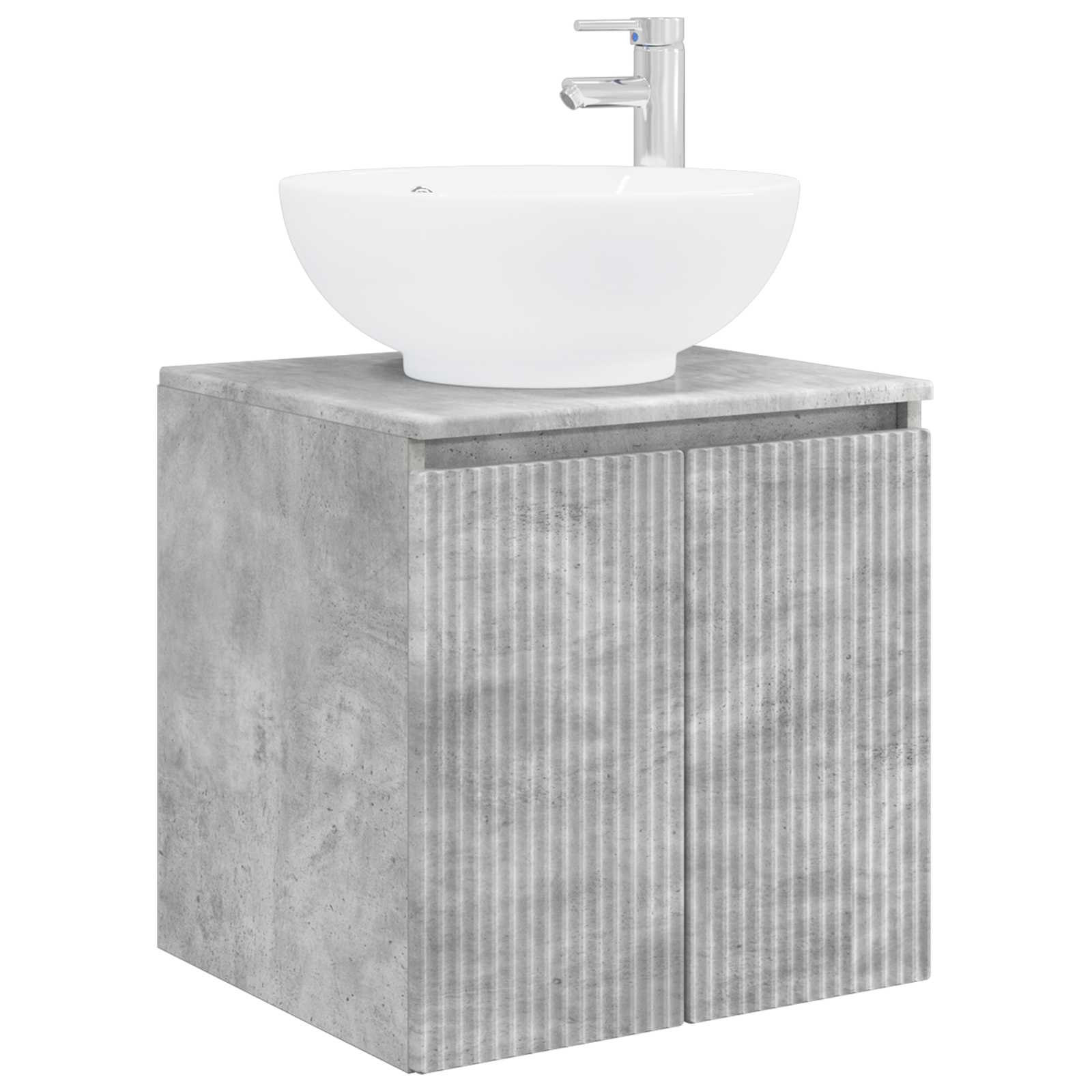 Umivaonik s policom Betonska siva 49,5 x 44,5 x 65 cm