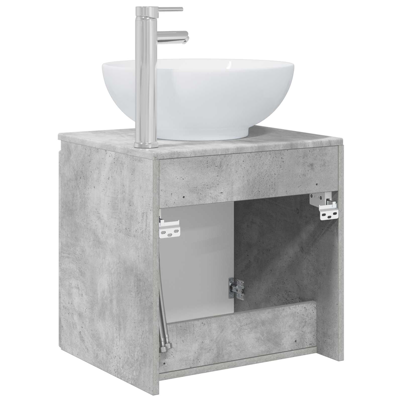 Umivaonik s policom Betonska siva 49,5 x 44,5 x 65 cm