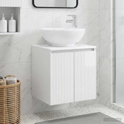 Umivaonik s policom Bijela visokog sjaja 49,5 x 44,5 x 65 cm