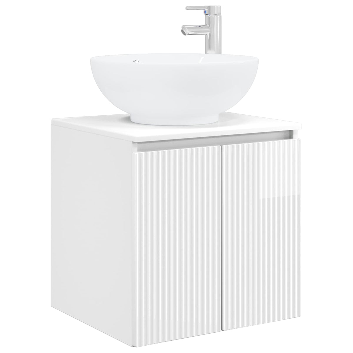 Umivaonik s policom Bijela visokog sjaja 49,5 x 44,5 x 65 cm