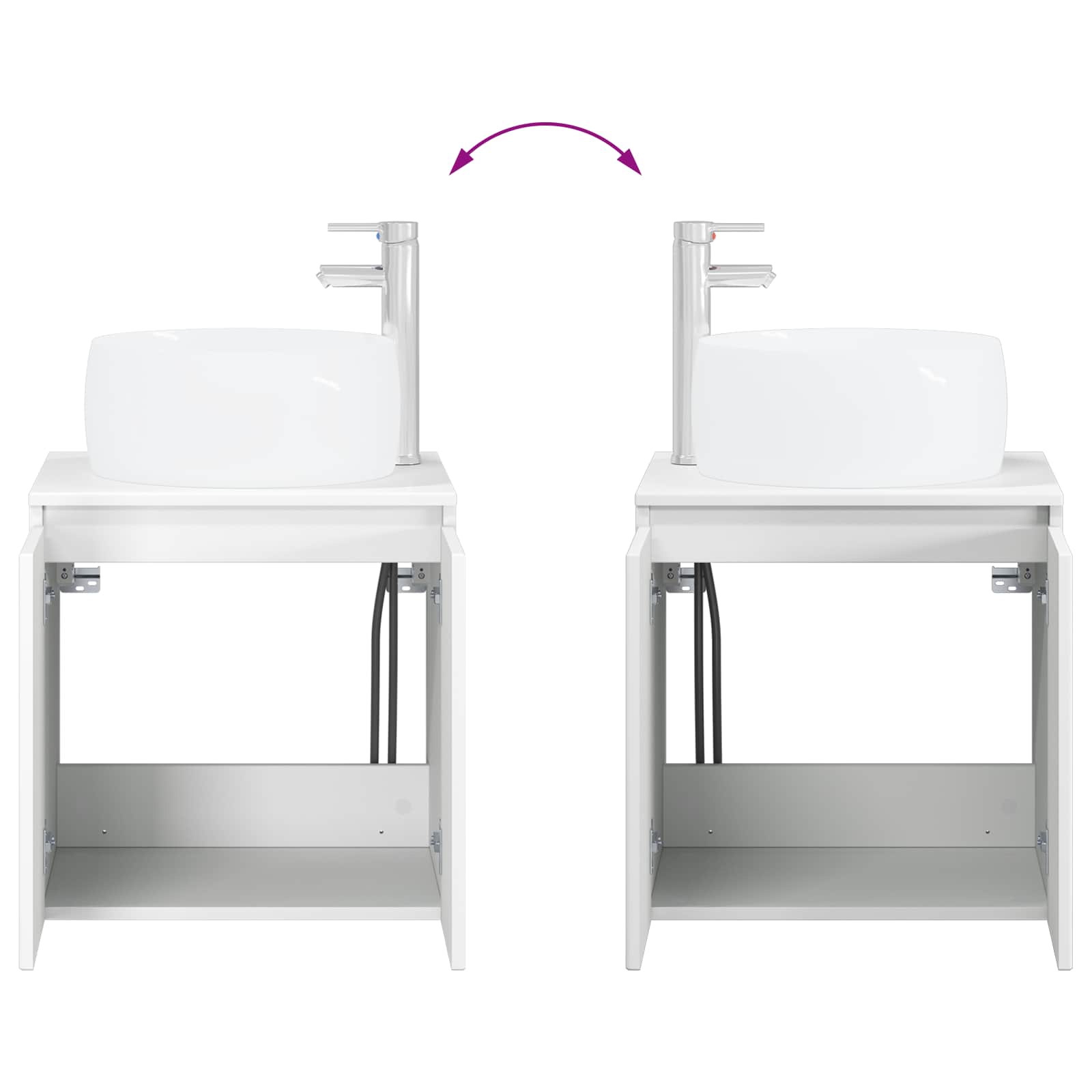 Umivaonik s policom Bijela 49,5 x 44,5 x 66 cm