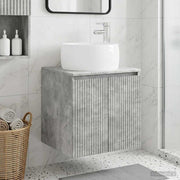 Umivaonik s policom Betonska siva 49,5 x 44,5 x 66 cm