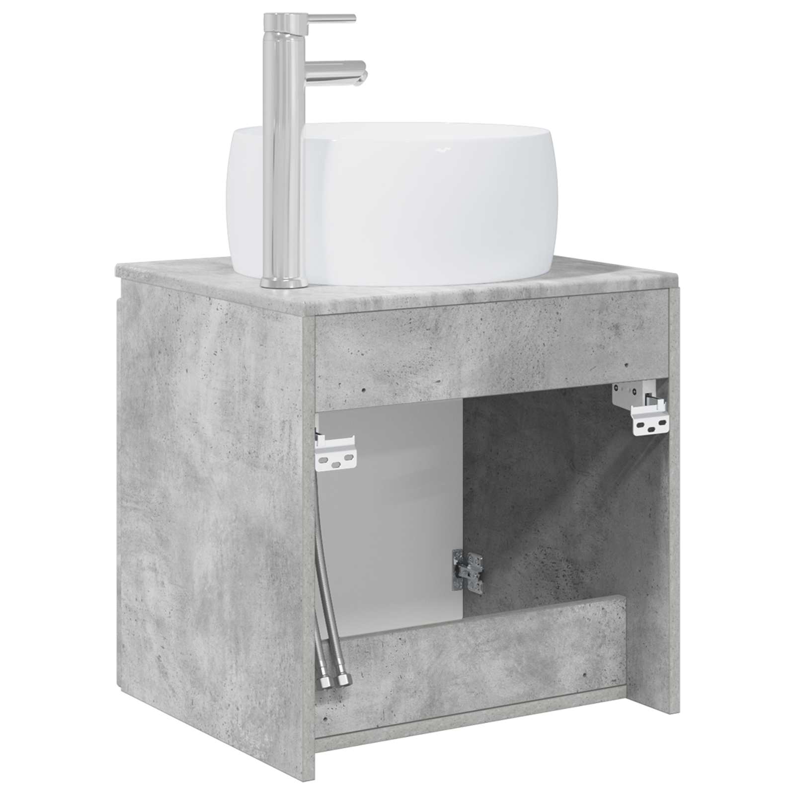 Umivaonik s policom Betonska siva 49,5 x 44,5 x 66 cm