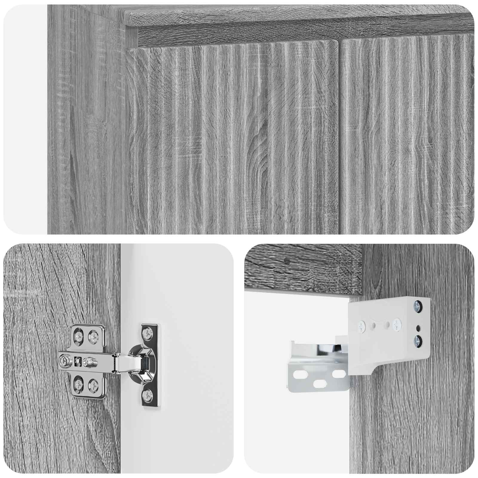 Umivaonik s policom Siva Sonoma 49,5 x 44,5 x 66 cm