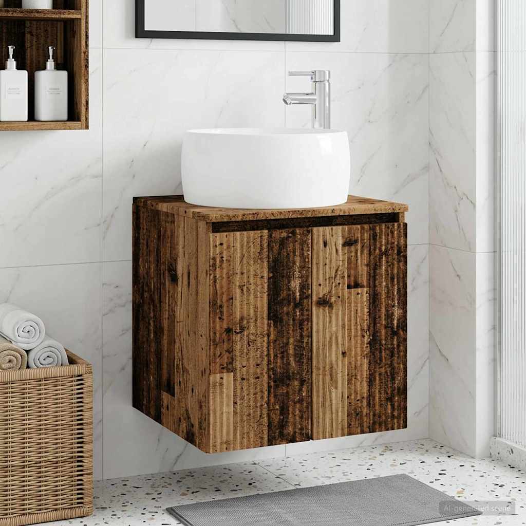 Umivaonik s policom Staro drvo 49,5 x 44,5 x 66 cm