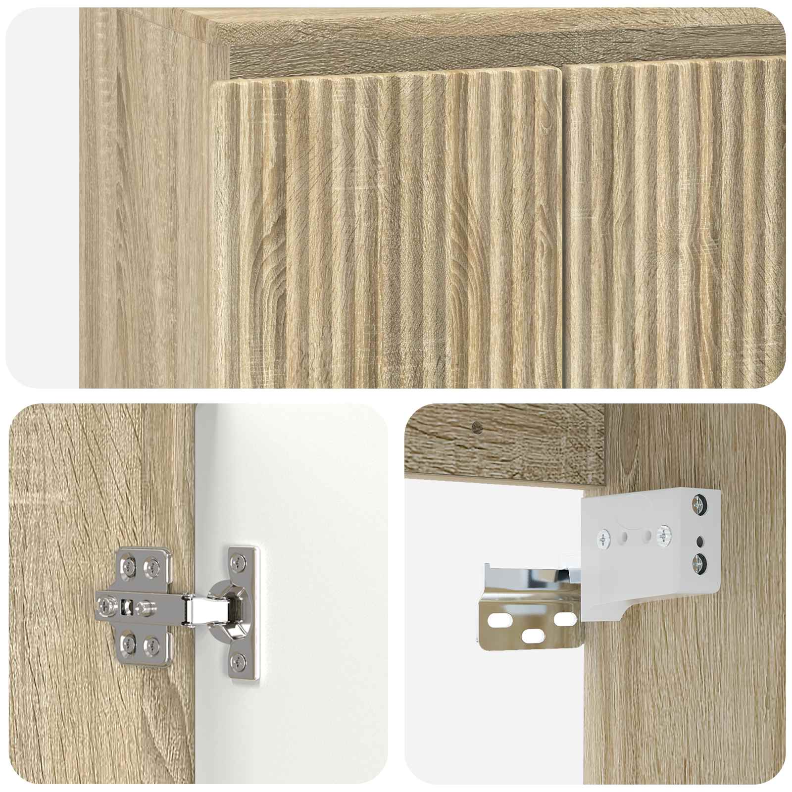 Umivaonik s policom za zid Hrast sonoma 49,5 x 44,5 x 65,5 cm