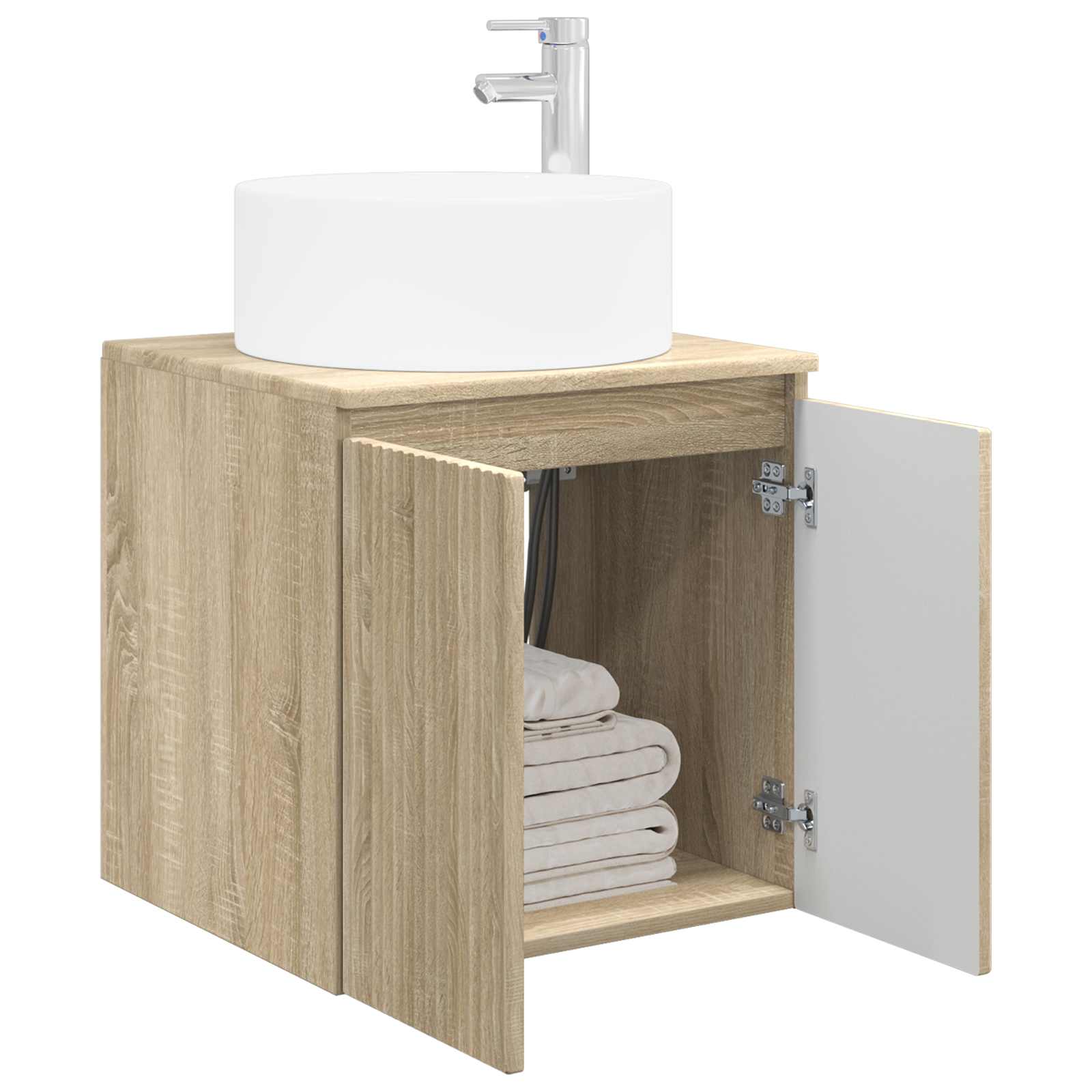 Umivaonik s policom za zid Hrast sonoma 49,5 x 44,5 x 65,5 cm