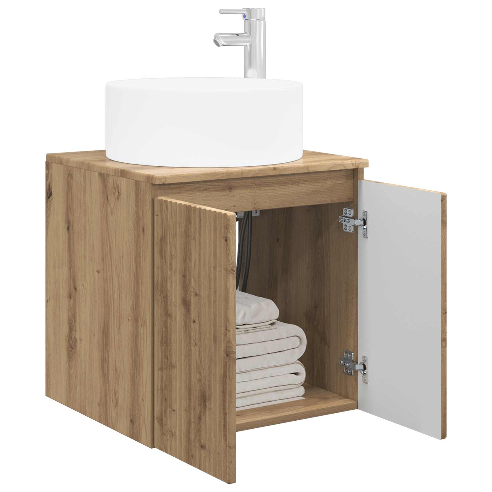Umivaonik s policom za zid Hrast artisan 49,5 x 44,5 x 65,5 cm