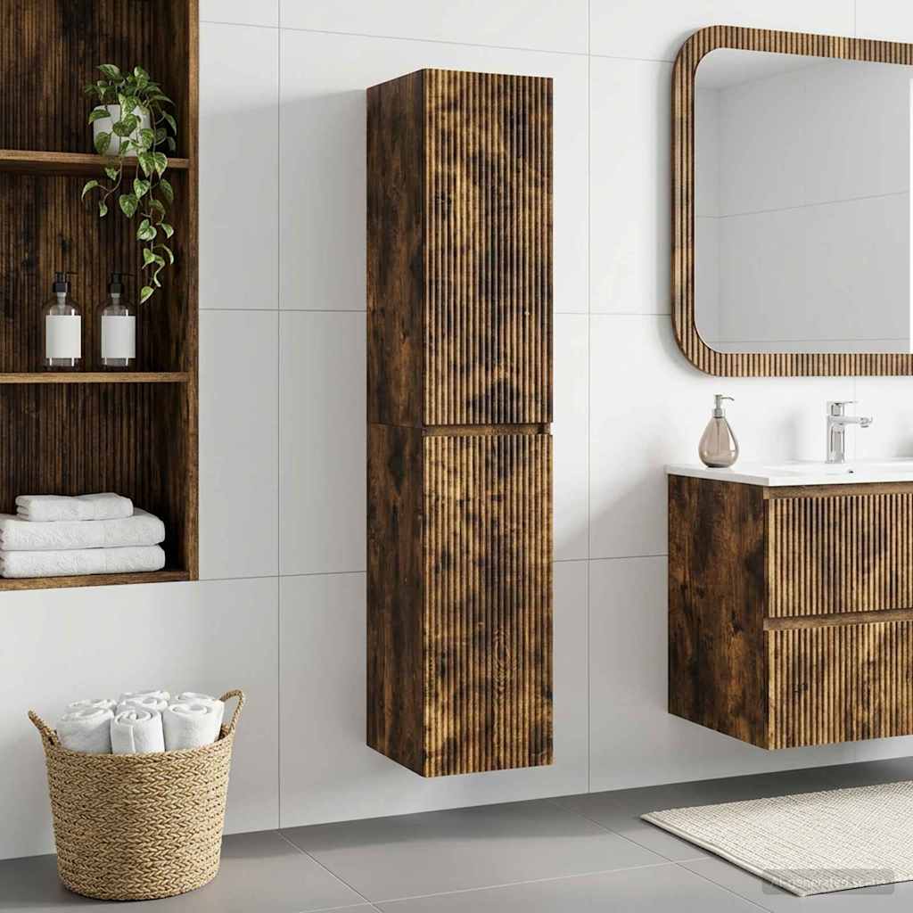 Ormar za Kupaonicu na Zidu Dimljeni hrast 33 x 34,5 x 160 cm