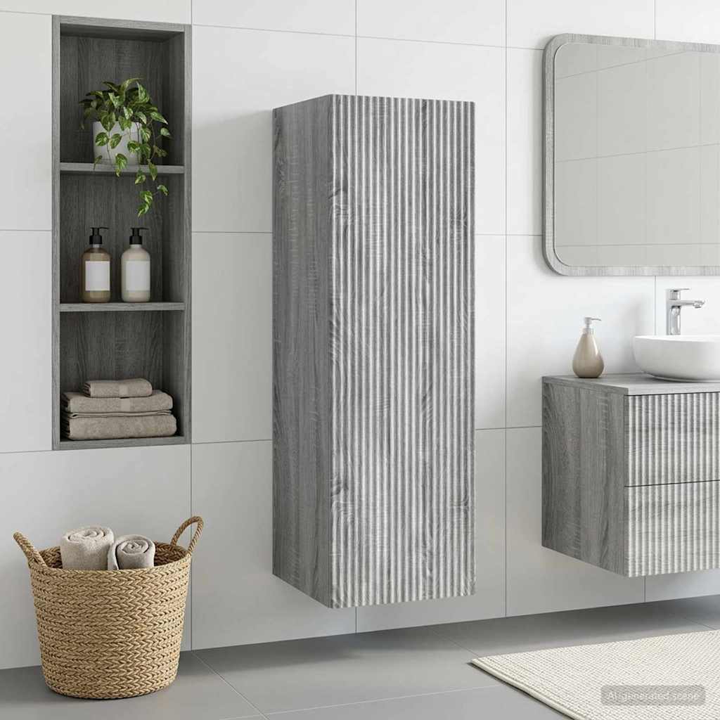 Ormar za Kupaonicu na Zidu Siva Sonoma 33 x 34,5 x 100 cm