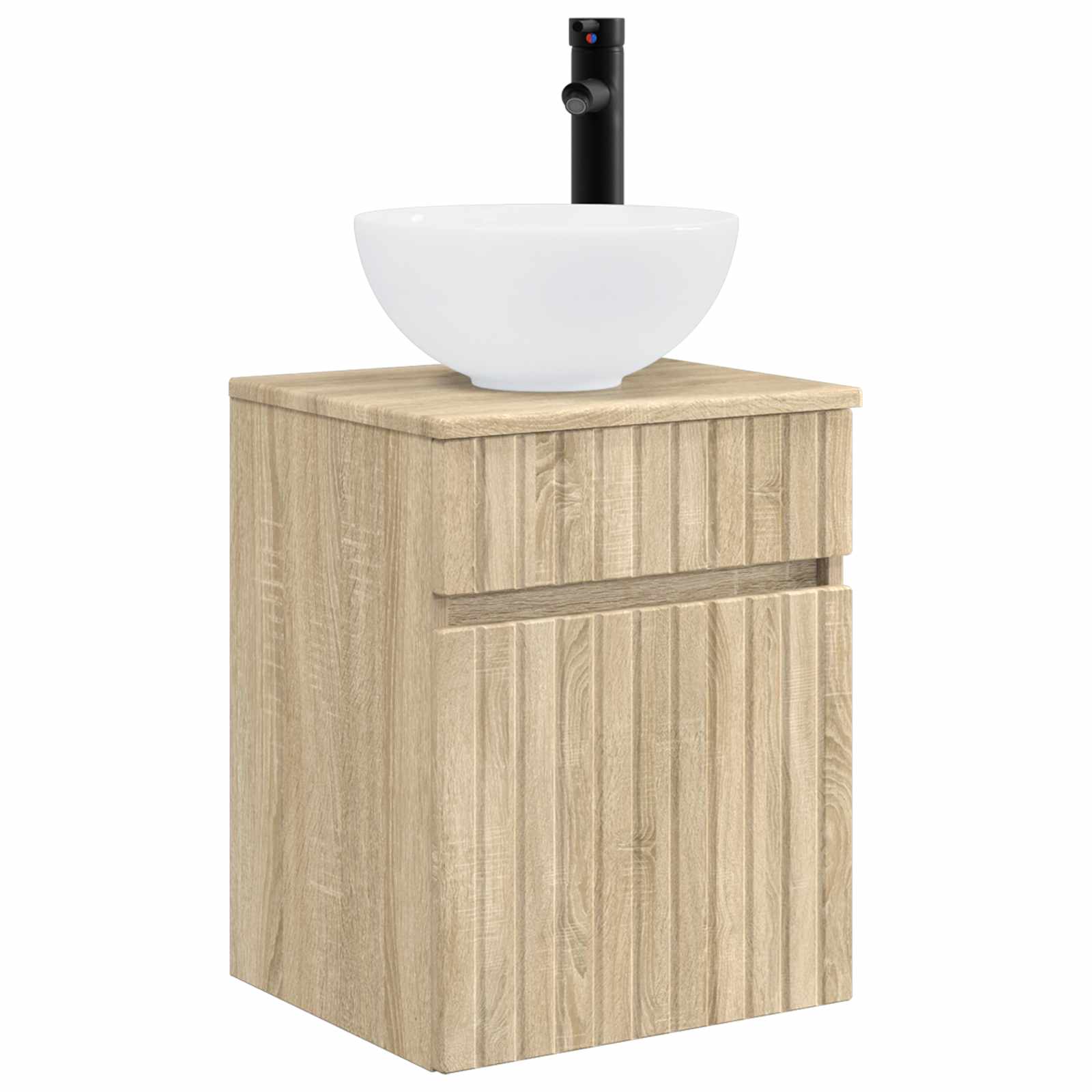 Umivaonik s policom za zid Hrast sonoma 39 x 35 x 63 cm