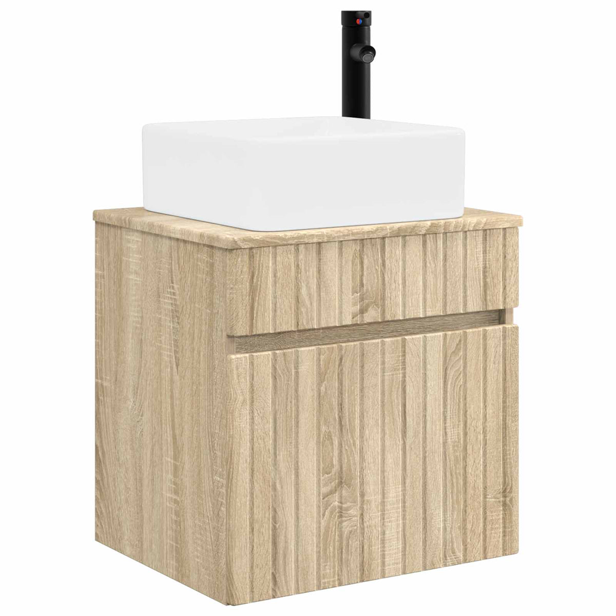 Umivaonik s policom za zid Hrast sonoma 49 x 41 x 63 cm