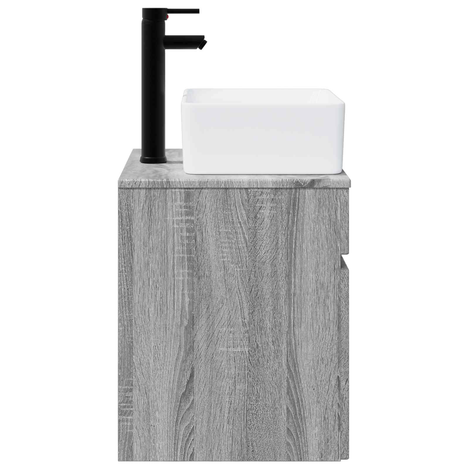 Umivaonik s policom za zid Siva Sonoma 49 x 41 x 63 cm