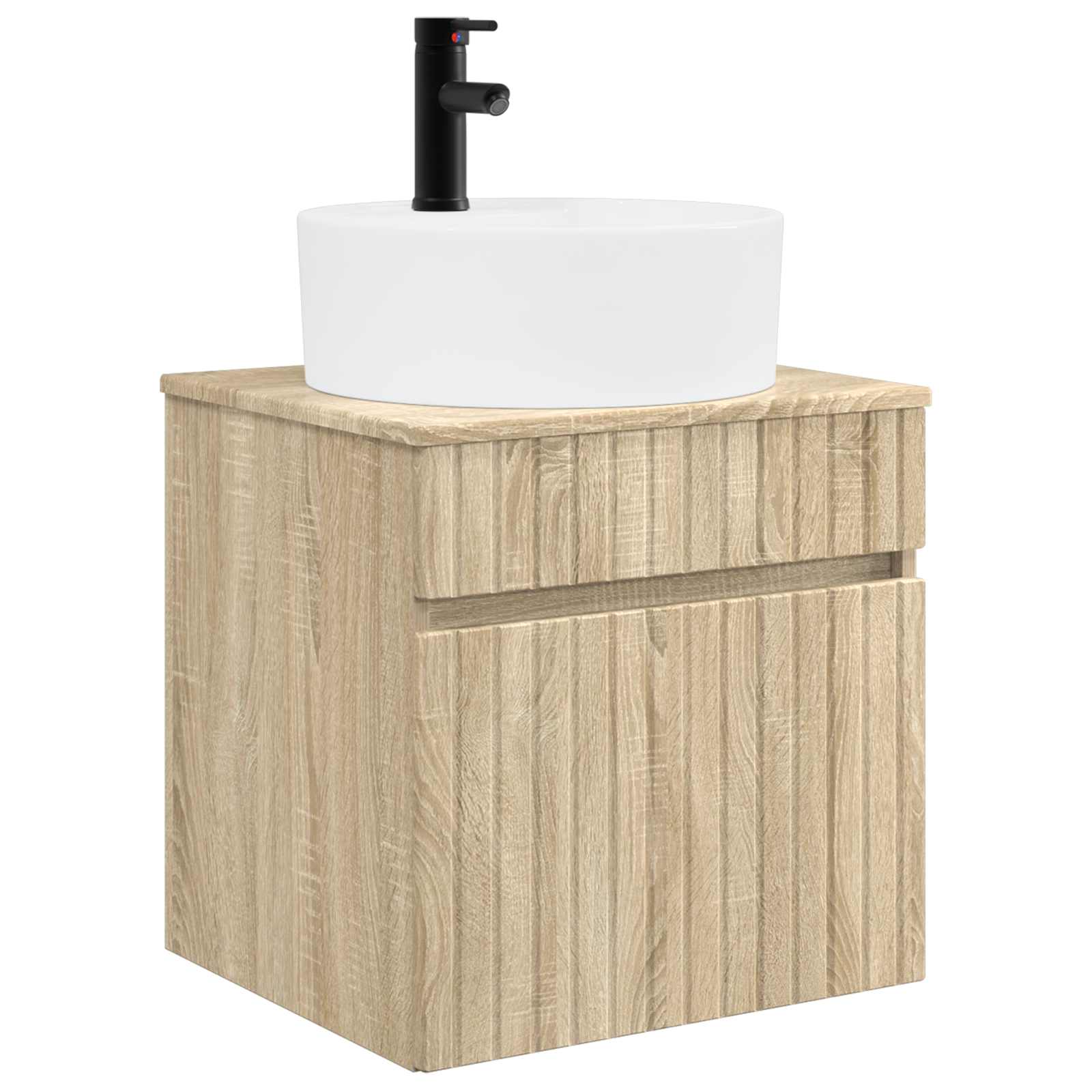 Umivaonik s policom za zid Hrast sonoma 49 x 44,5 x 65 cm