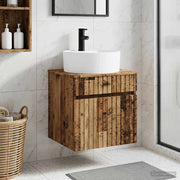 Umivaonik s policom za zid Staro drvo 49 x 44,5 x 65 cm