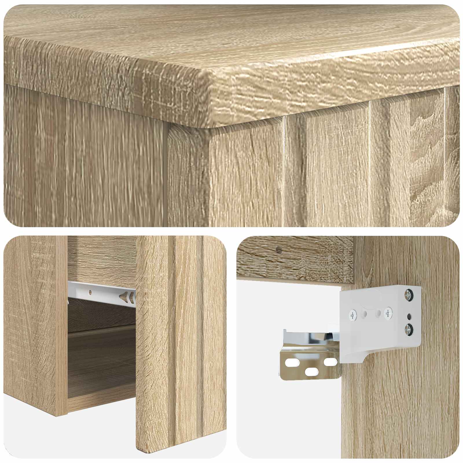 Umivaonik s policom za zid Hrast sonoma 49 x 44,5 x 66 cm